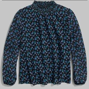 J. CREW FACTORY  Long Sleeve Floral Mockneck Top. Ladies size L
